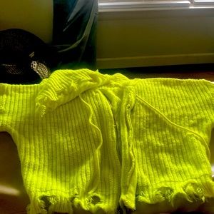 Neon cropped jacket with hoodie